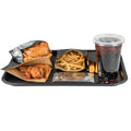 Chef 101 Rectangle Black Plastic Fast Food Tray - 12" x 16" - 50 count box