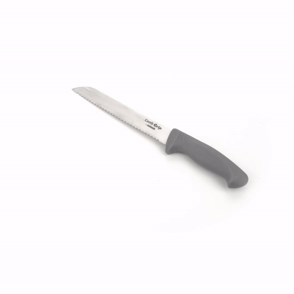 Comfy Grip Gray Stainless Steel 8" Bread Knife - 1 count box