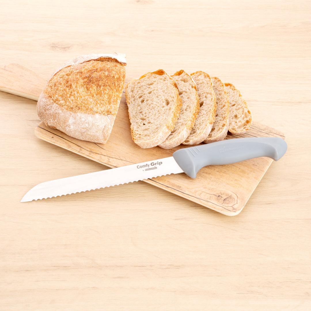 Comfy Grip Gray Stainless Steel 8" Bread Knife - 1 count box