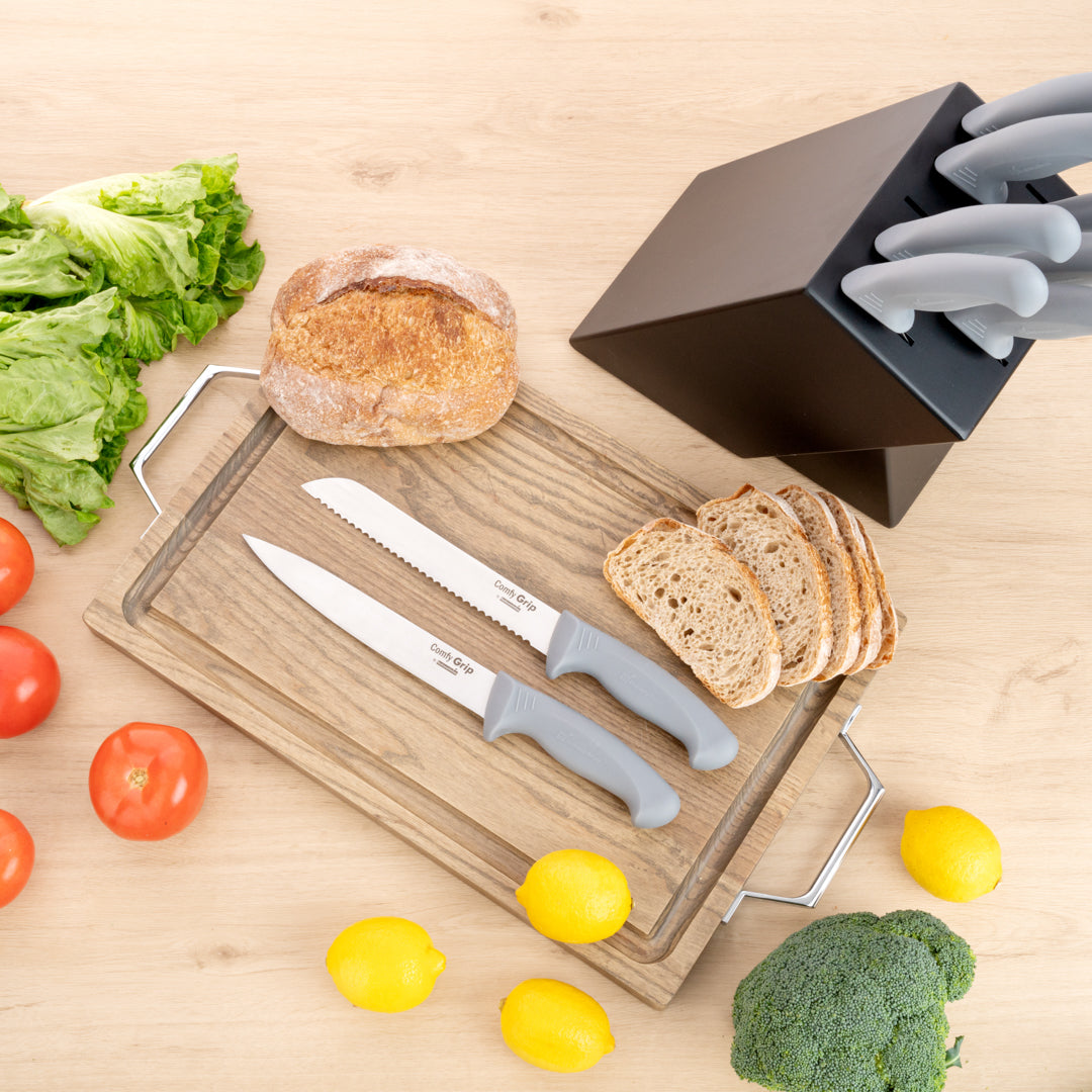 Comfy Grip Gray Stainless Steel 8" Bread Knife - 1 count box