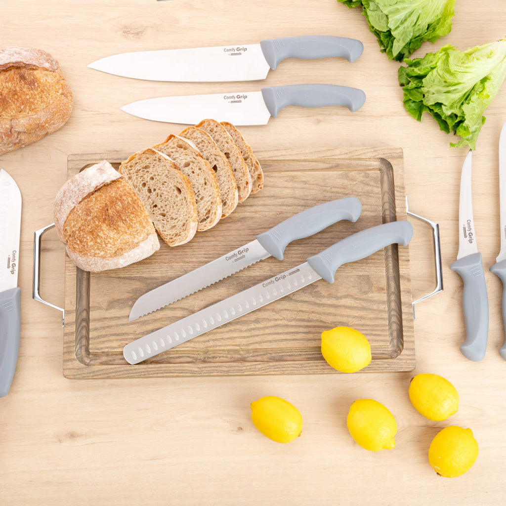 Comfy Grip Gray Stainless Steel 8" Bread Knife - 1 count box