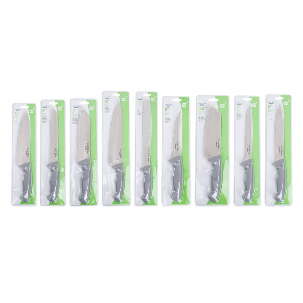 Comfy Grip Gray Stainless Steel 9-Piece Knife Set - 1 count box