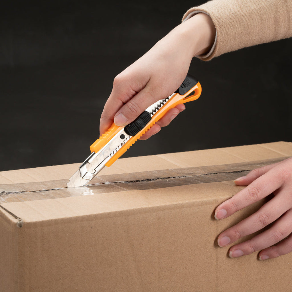 Handy Tek Yellow Snap Off Blade Knife - 6 1/2" - 4 count box