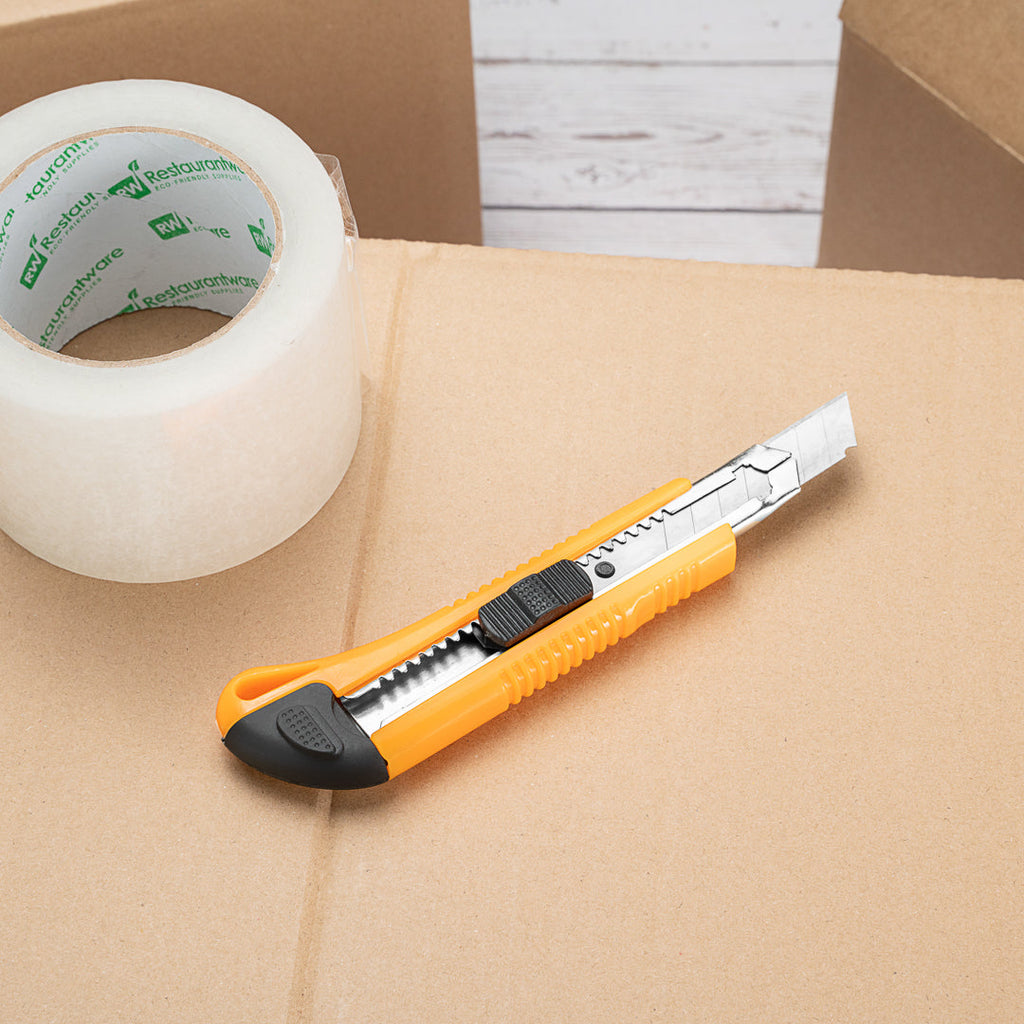 Handy Tek Yellow Snap Off Blade Knife - 6 1/2" - 4 count box