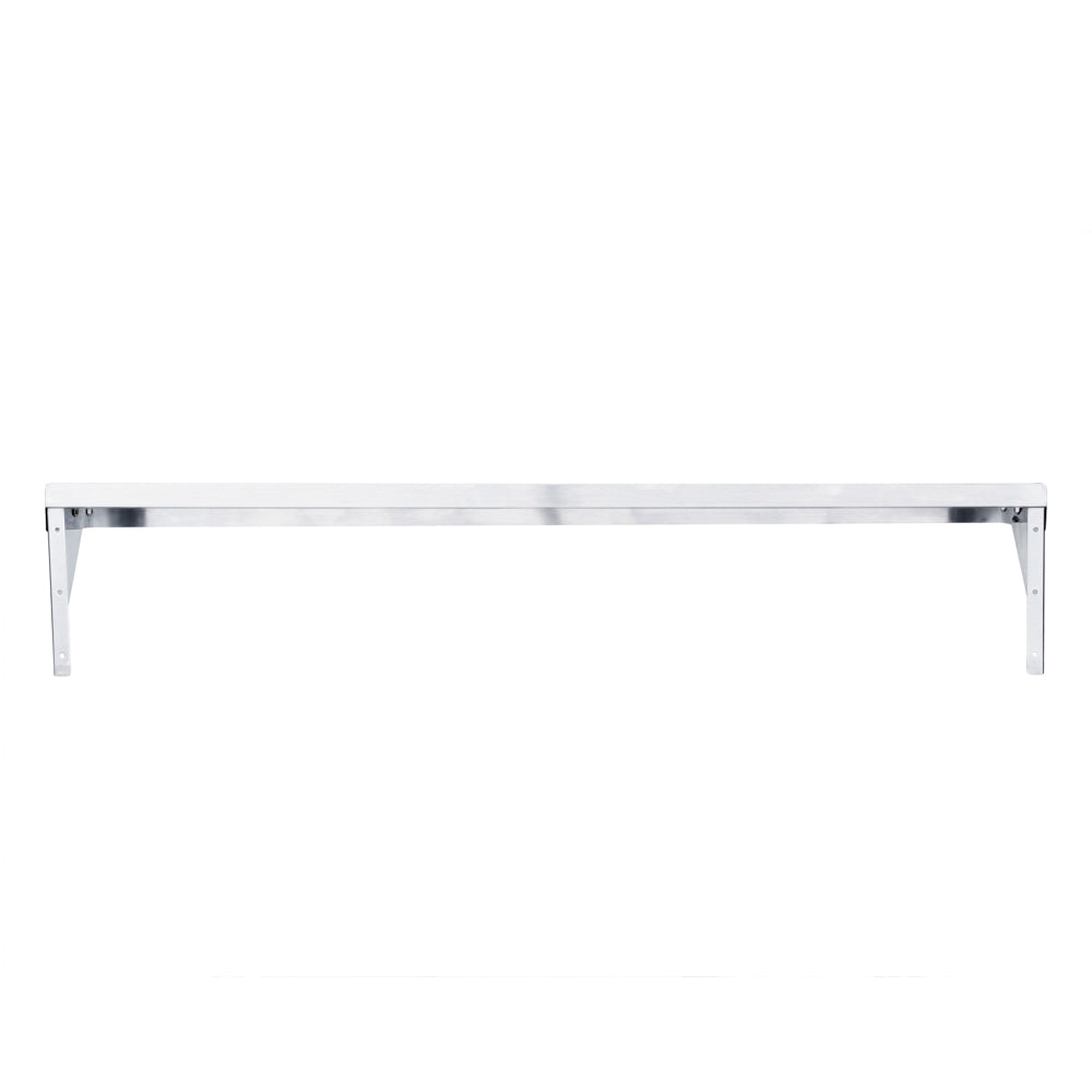 Kitchen Tek 16-Gauge 430 Stainless Steel Solid Wall Shelf - Medium Duty - 12" x 60" - 1 count box