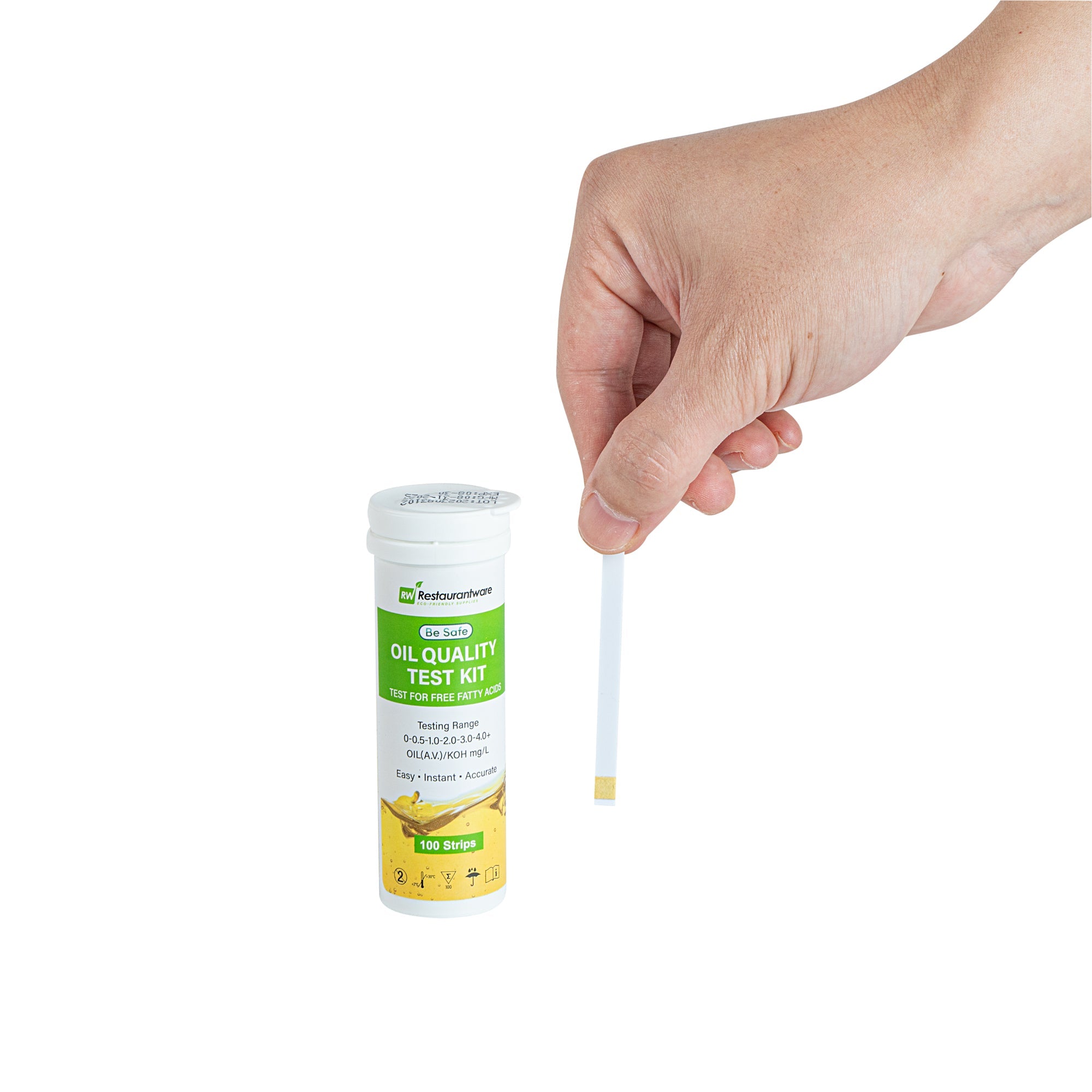 Be Safe Frying Oil Quality Test Strip - Low Range - 100 count box