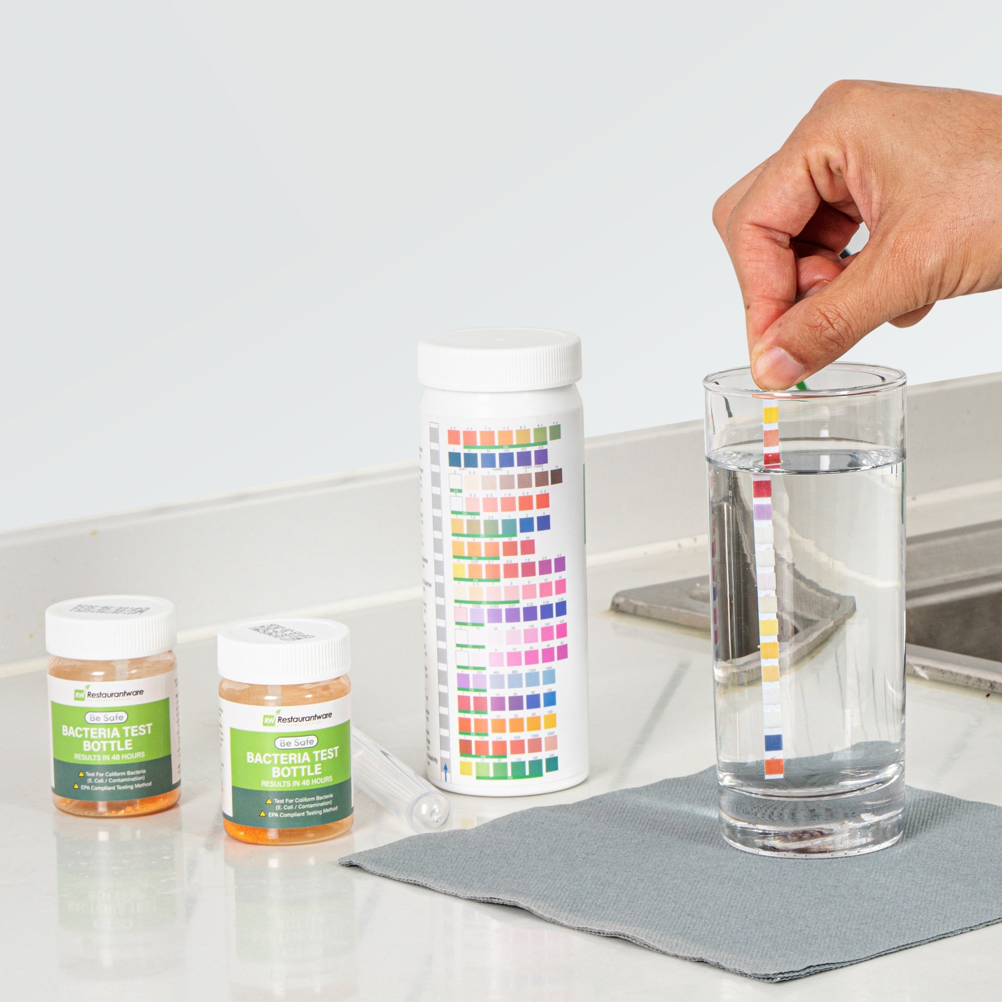 Be Safe 17-in-1 Premium Drinking Water Test Strip - Includes 2 Bacteria Tests - 100 count box