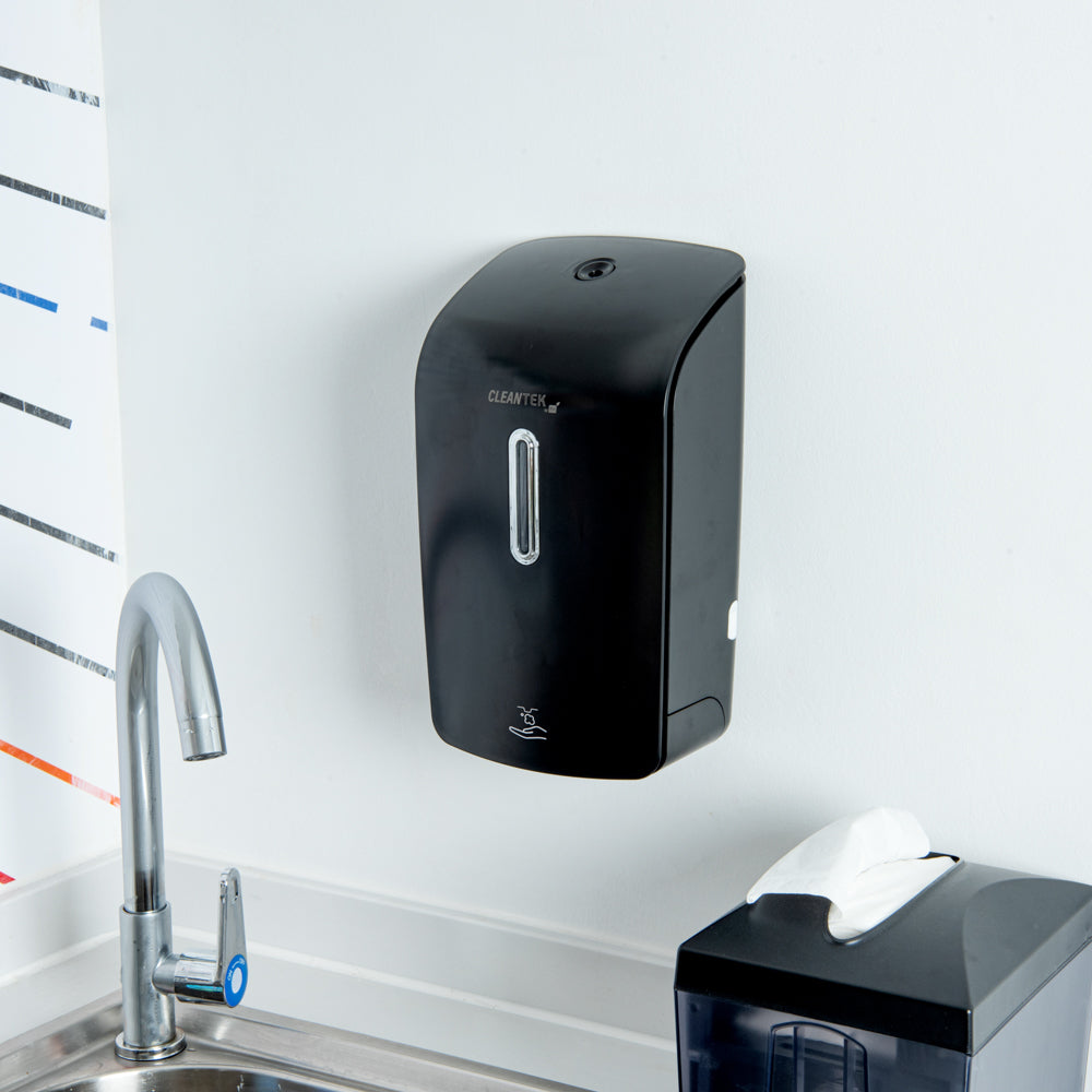 Clean Tek Professional 33 oz Black Automatic Soap Dispenser - for Foam Soap - 1 count box