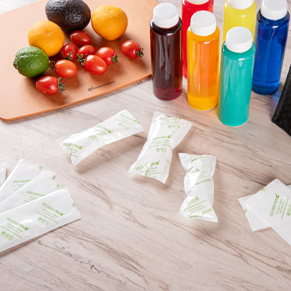 Delivery Tek Plastic Shipping Ice Pack - 5 3/4" x 2 1/2" - 100 count box