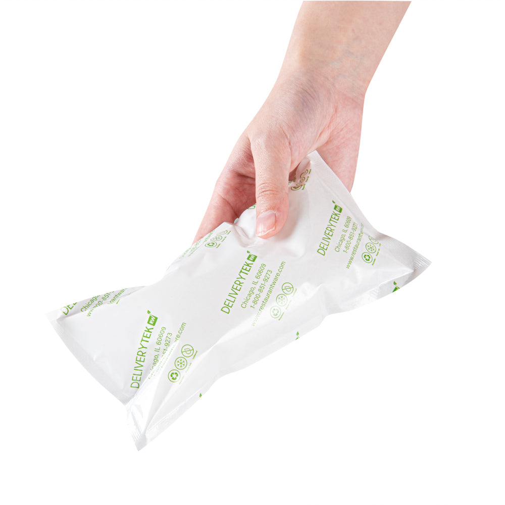 Delivery Tek Plastic Shipping Ice Pack - 7 3/4" x 3 3/4" - 100 count box