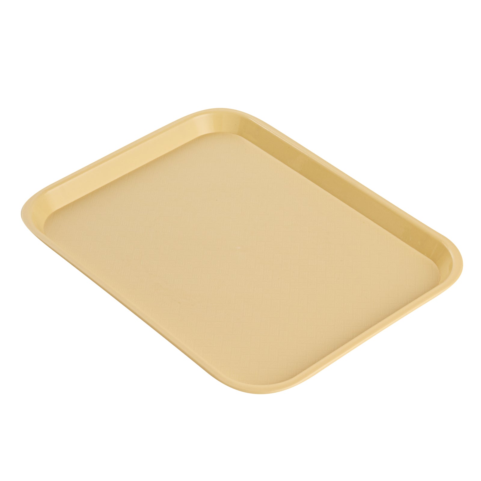 Chef 101 Rectangle Beige Plastic Fast Food Tray - 10" x 14" - 50 count box