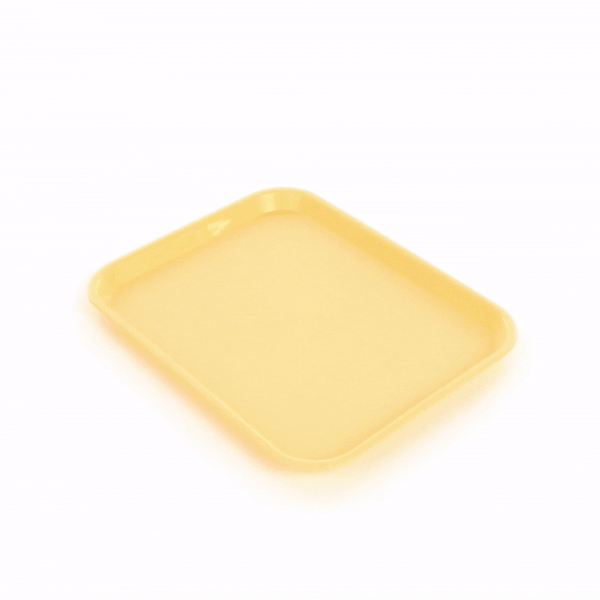 Chef 101 Rectangle Beige Plastic Fast Food Tray - 10" x 14" - 50 count box