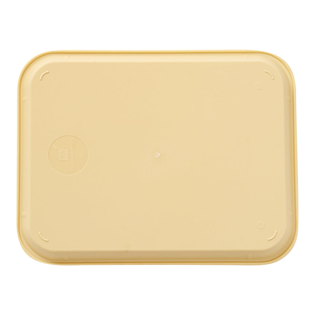 Chef 101 Rectangle Beige Plastic Fast Food Tray - 10" x 14" - 50 count box