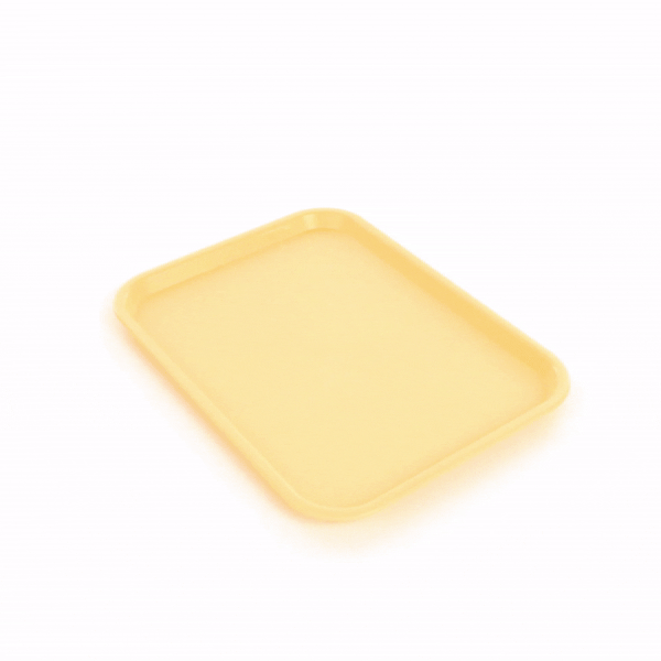 Chef 101 Rectangle Beige Plastic Fast Food Tray - 12" x 16" - 50 count box