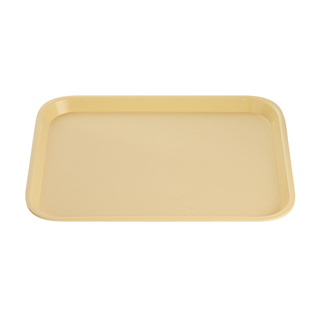 Chef 101 Rectangle Beige Plastic Fast Food Tray - 12" x 16" - 50 count box