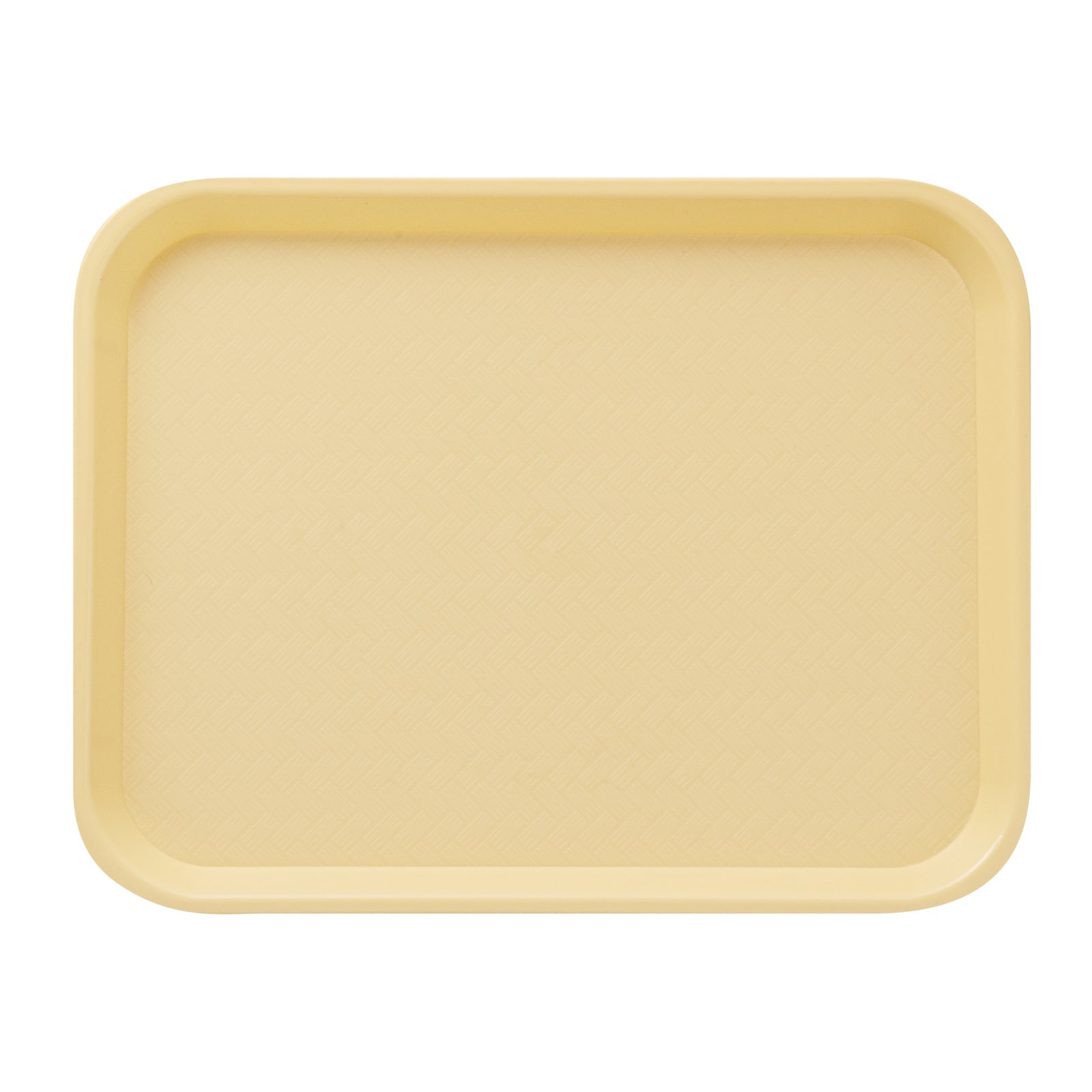 Chef 101 Rectangle Beige Plastic Fast Food Tray - 12" x 16" - 50 count box