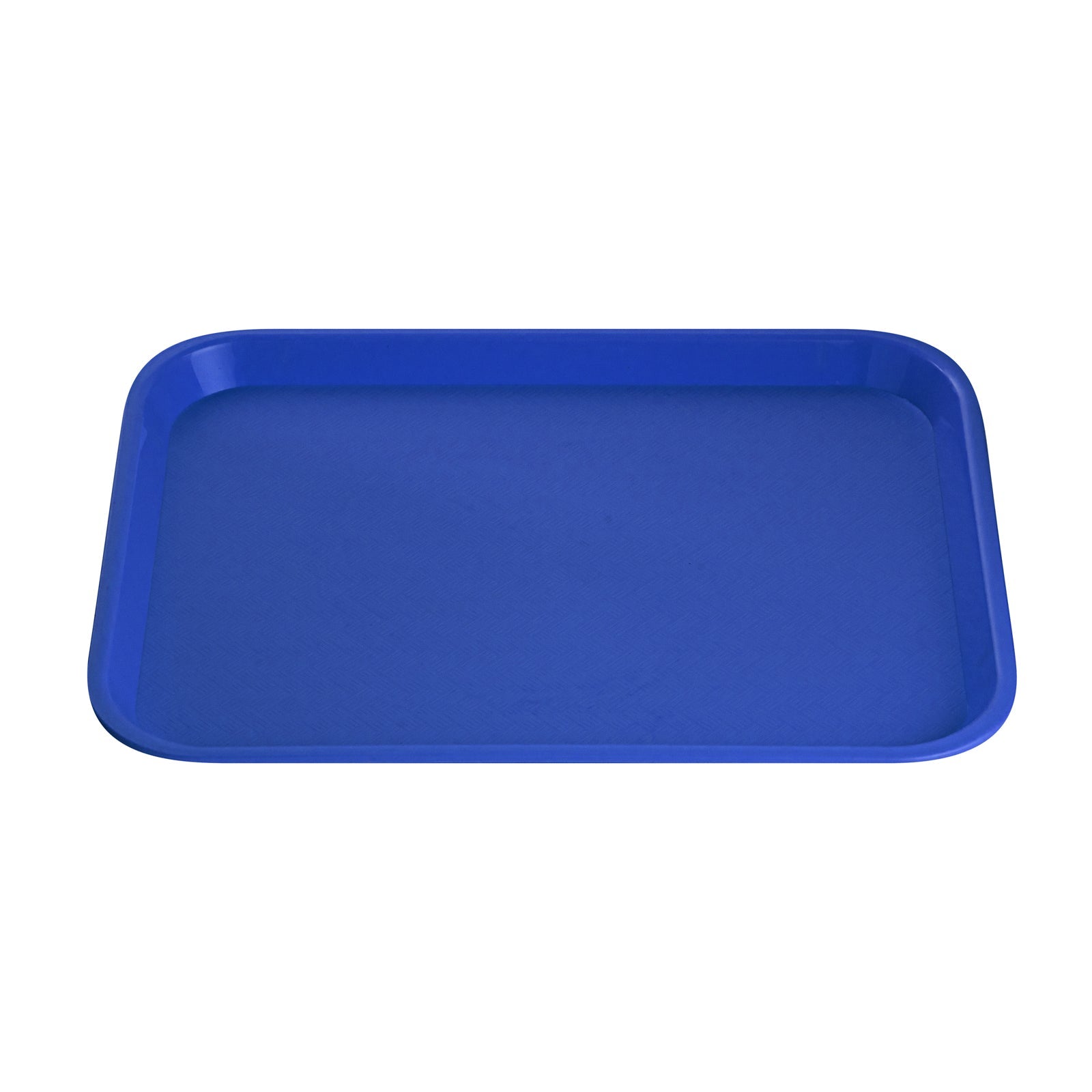 Chef 101 Rectangle Blue Plastic Fast Food Tray - 12" x 16" - 50 count box