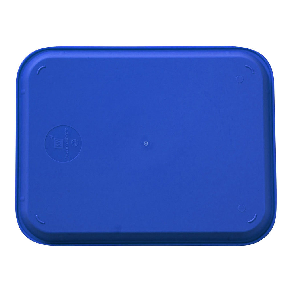 Chef 101 Rectangle Blue Plastic Fast Food Tray - 12" x 16" - 50 count box