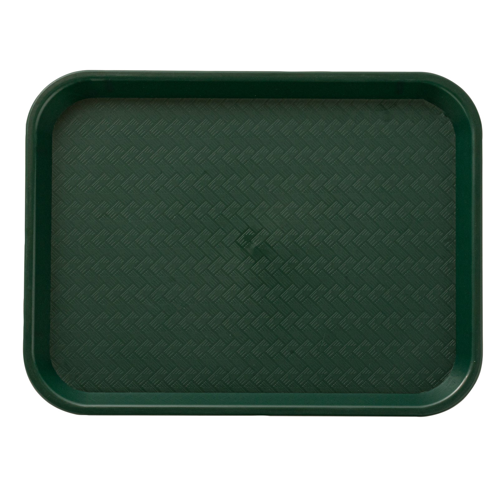 Chef 101 Rectangle Forest Green Plastic Fast Food Tray - 12" x 16" - 50 count box
