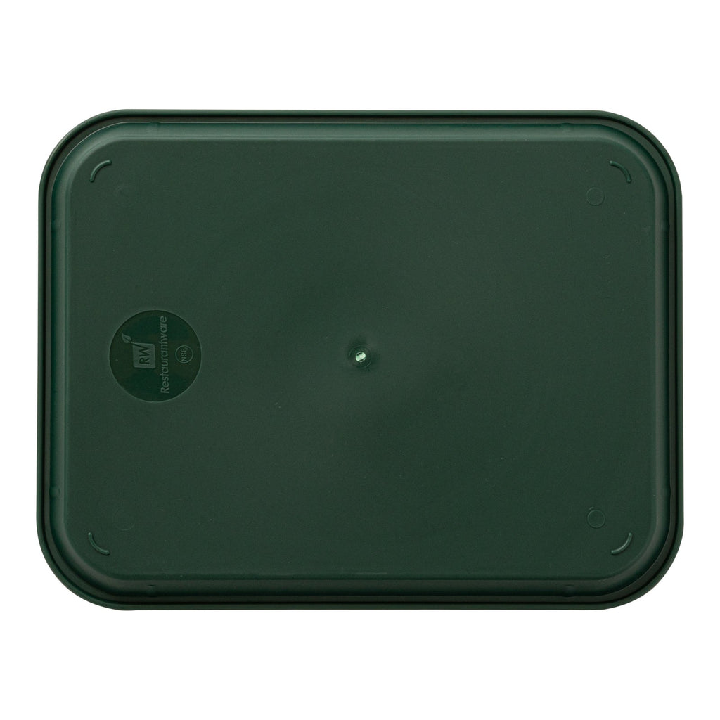 Chef 101 Rectangle Forest Green Plastic Fast Food Tray - 12" x 16" - 50 count box