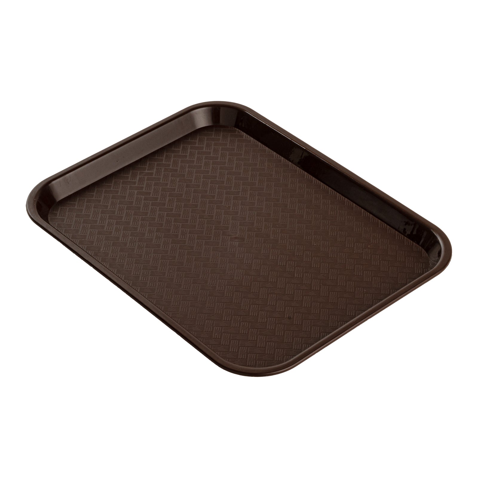 Chef 101 Rectangle Brown Plastic Fast Food Tray - 14" x 18" - 1 count box