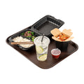 Chef 101 Rectangle Brown Plastic Fast Food Tray - 14" x 18" - 50 count box