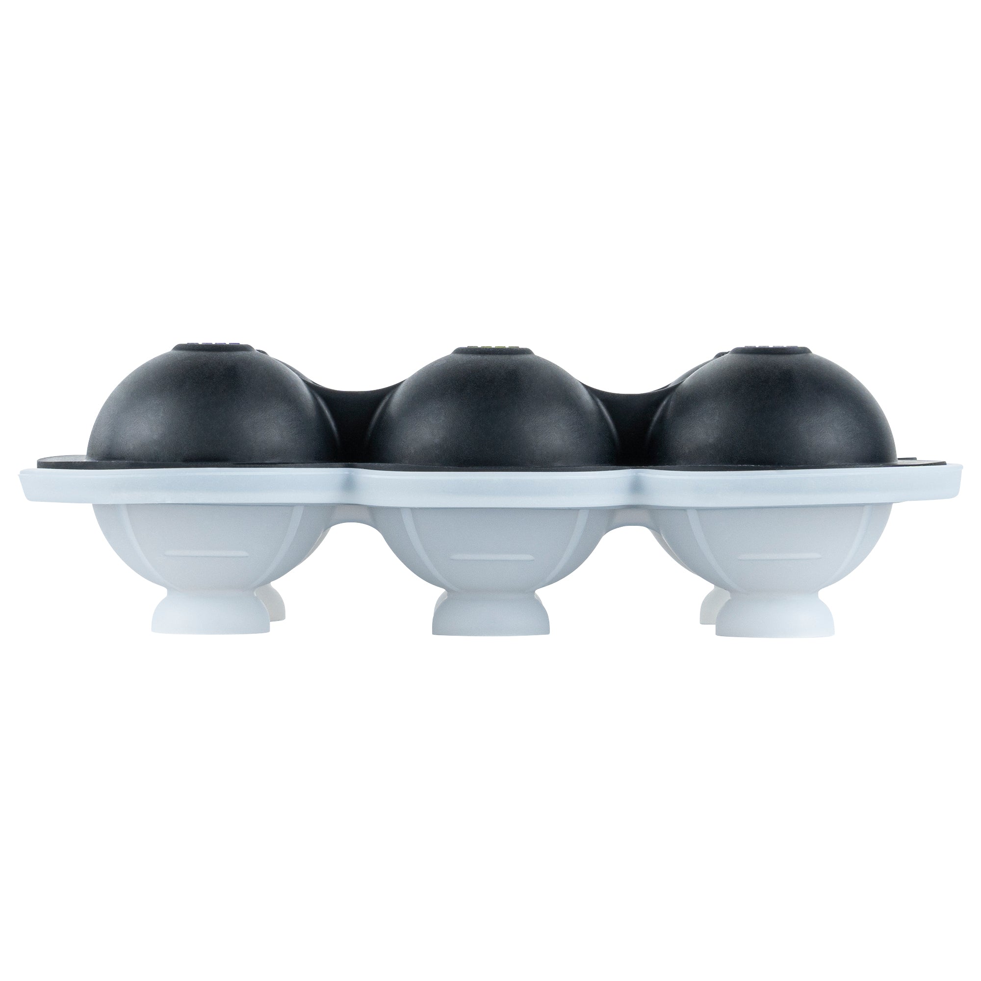 Bar Lux Black Silicone Ice Mold - 1 3/4" Sphere, 6 Compartments - 1 count box