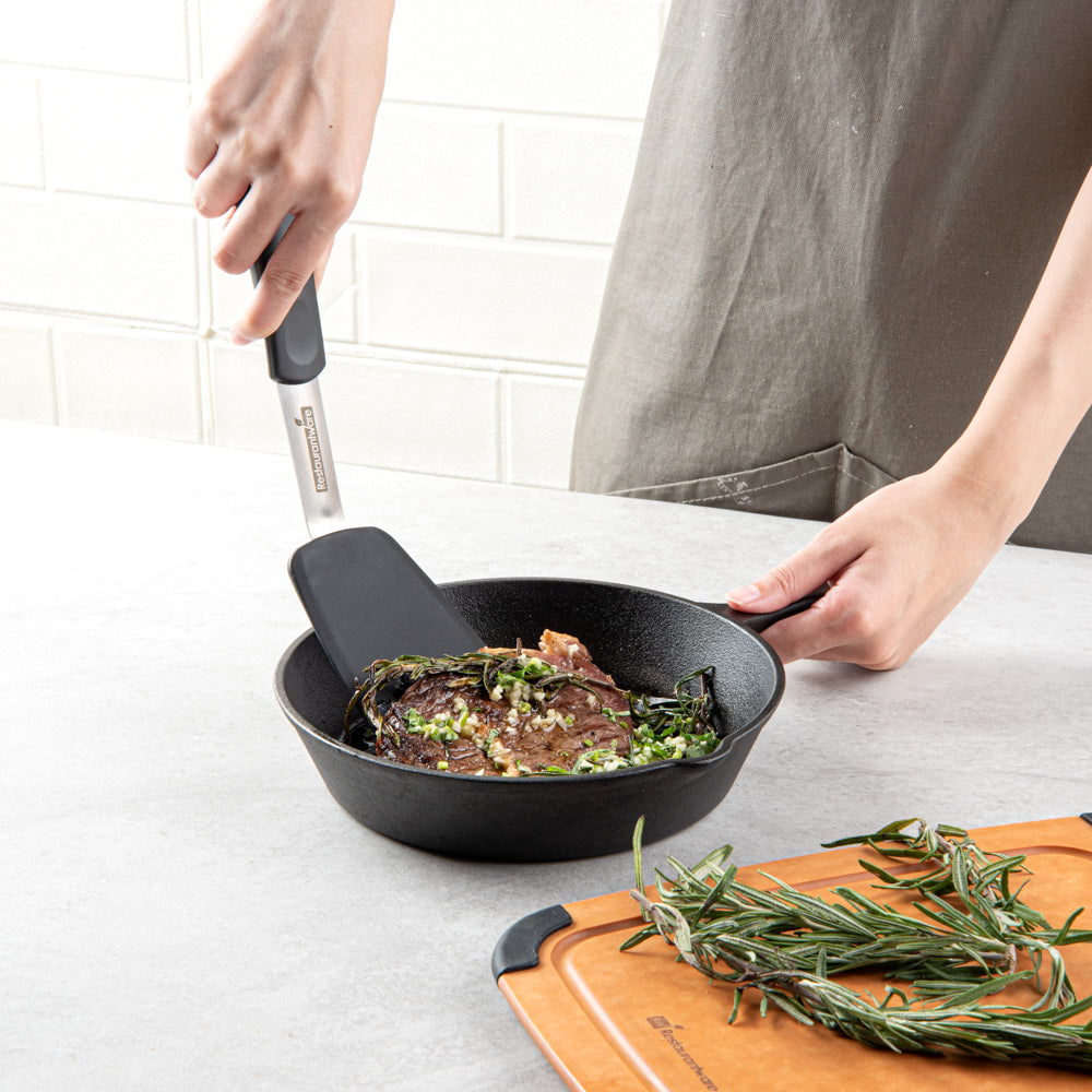 Comfy Grip Black Silicone Solid Turner - 12" - 1 count box