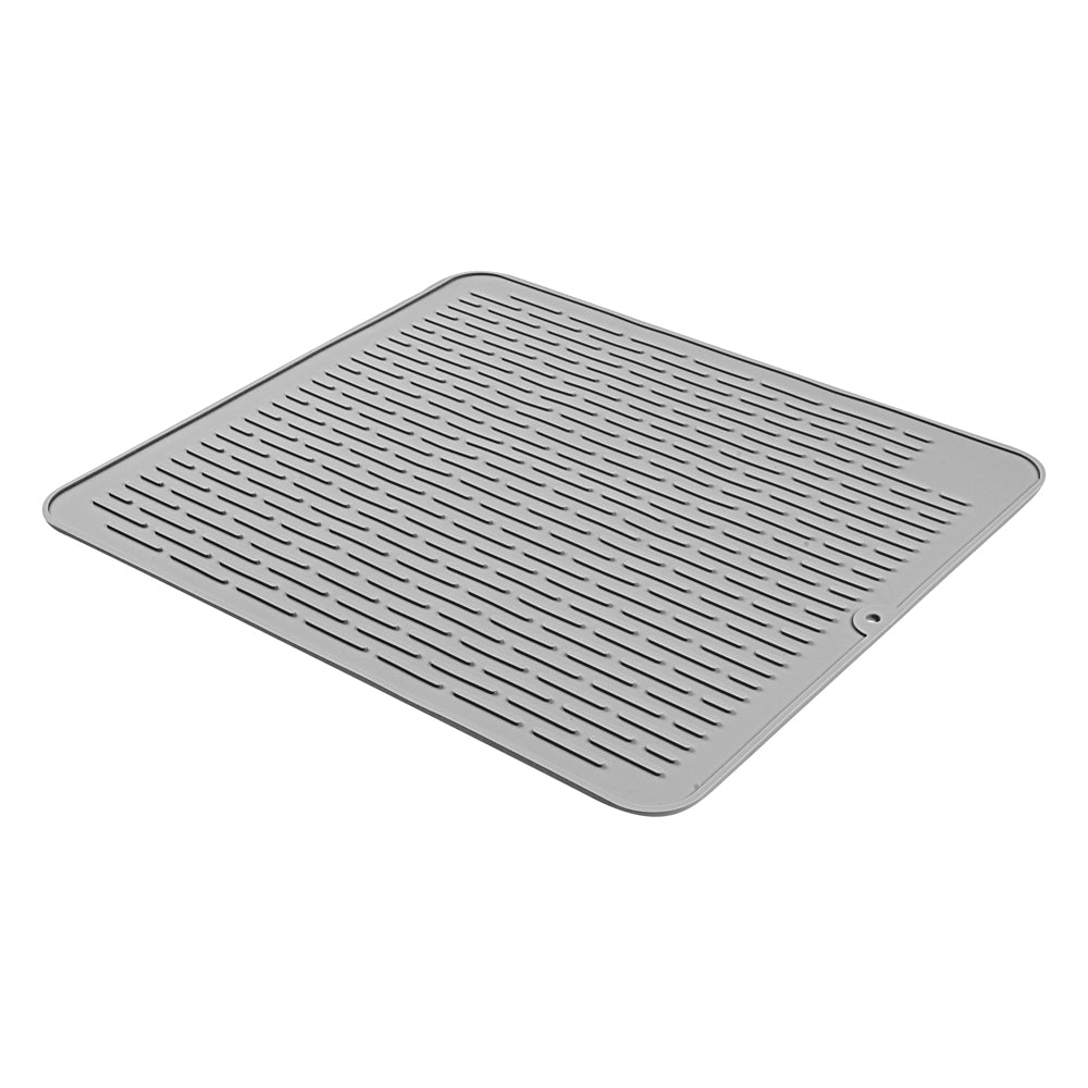 Comfy Grip Rectangle Gray Silicone Dish Drying Mat - 17 3/4" x 15 3/4" - 1 count box