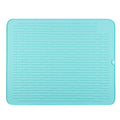 Comfy Grip Rectangle Turquoise Silicone Dish Drying Mat - 23" x 18" - 1 count box