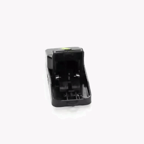 Pest Tek Black Plastic Mouse Trap - Interlocking Teeth, Reusable - 4 1/2" x 2" x 2 1/4" - 2 count box