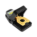 Pest Tek Black Plastic Mouse Trap - Interlocking Teeth, Open Top, Reusable - 4 1/2" x 2" x 2 1/4" - 2 count box
