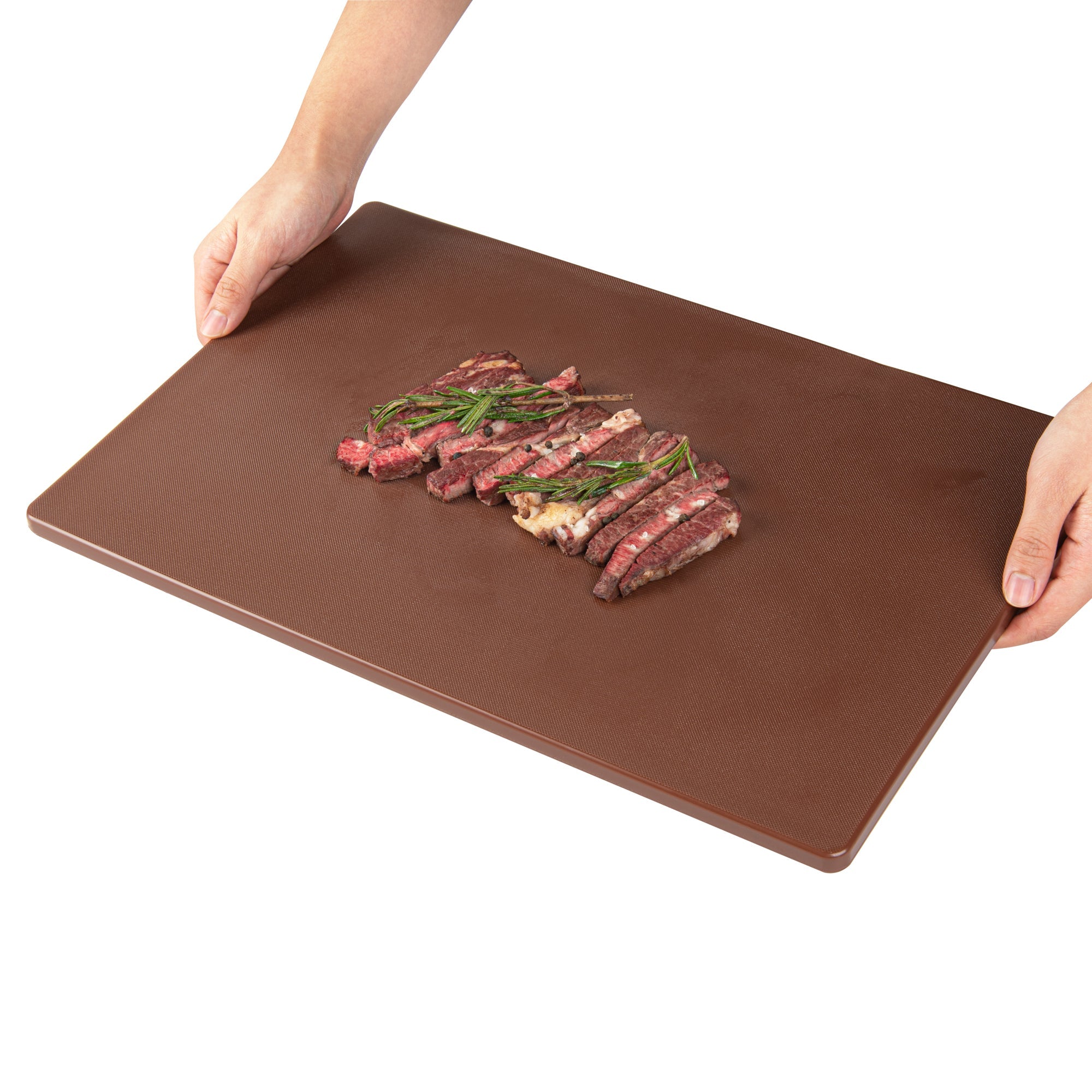 Chef 101 Brown Plastic Cutting Board - 18" x 12" - 1 count box