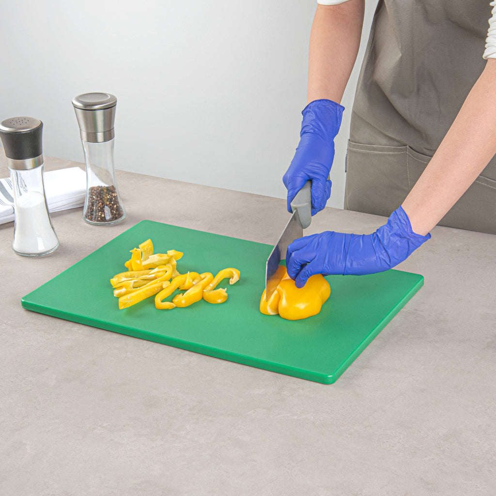 Chef 101 Green Plastic Cutting Board - 18" x 12" - 1 count box