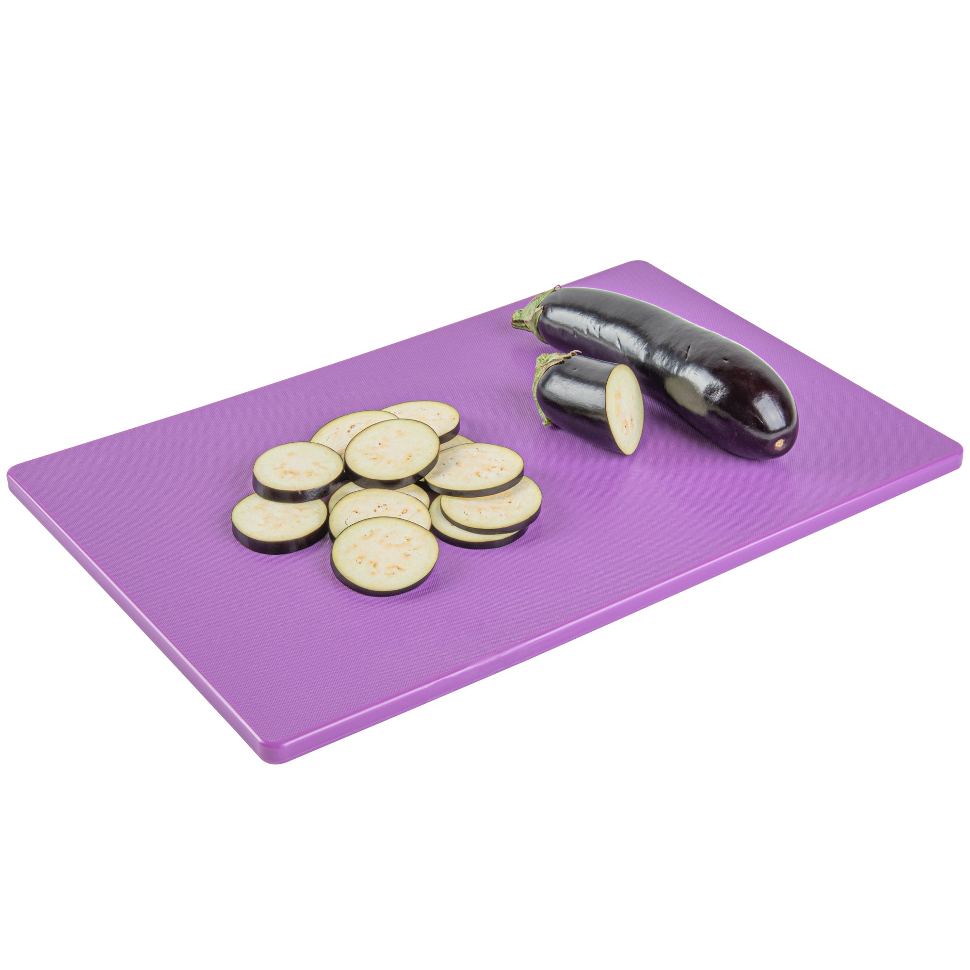 Chef 101 Purple Plastic Cutting Board - 18" x 12" - 10 count box