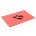 Chef 101 Red Plastic Cutting Board - 18" x 12" - 1 count box