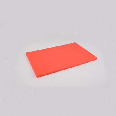 Chef 101 Red Plastic Cutting Board - 18" x 12" - 10 count box