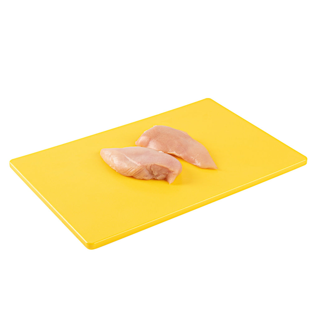 Chef 101 Yellow Plastic Cutting Board - 18" x 12" - 1 count box