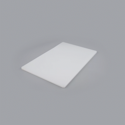 Chef 101 White Plastic Cutting Board - 20" x 15" x 1/2" - 10 count box