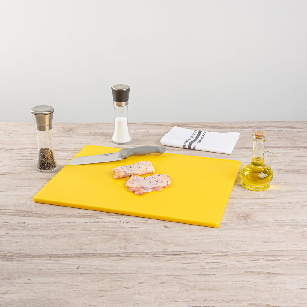 Chef 101 Yellow Plastic Cutting Board - 20" x 15" - 10 count box