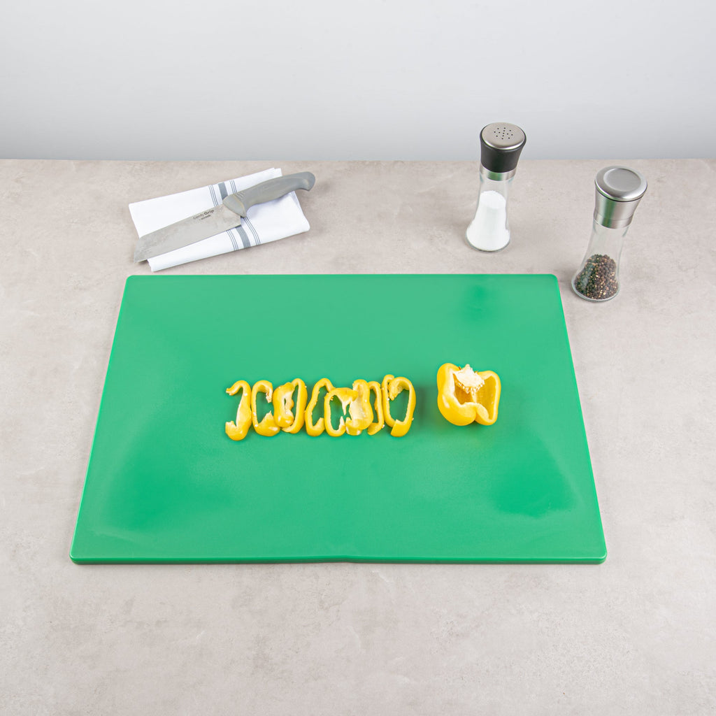Chef 101 Green Plastic Cutting Board - 24" x 18" - 10 count box
