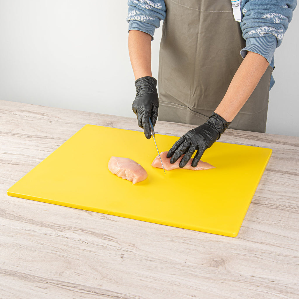 Chef 101 Yellow Plastic Cutting Board - 24" x 18" - 1 count box
