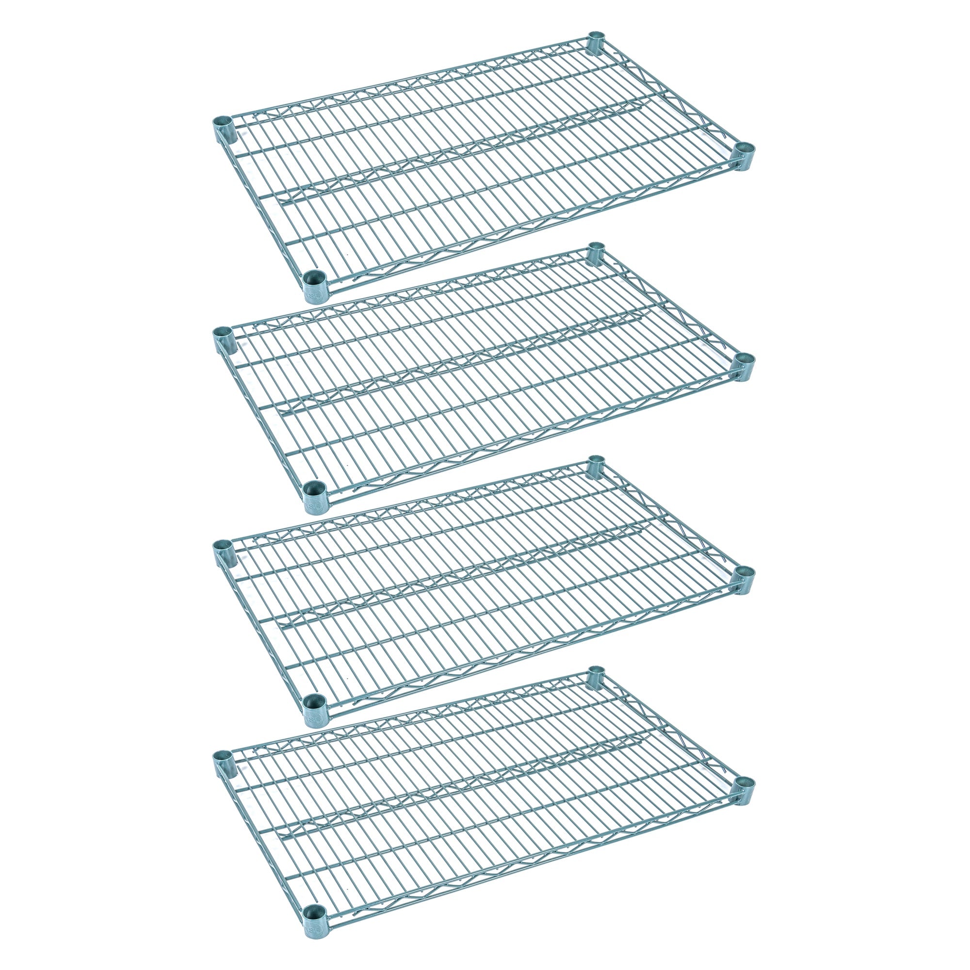 Chef 101 NSF Green Epoxy Shelf - Corrosion-Resistant - 18" x 30" - 4 count box