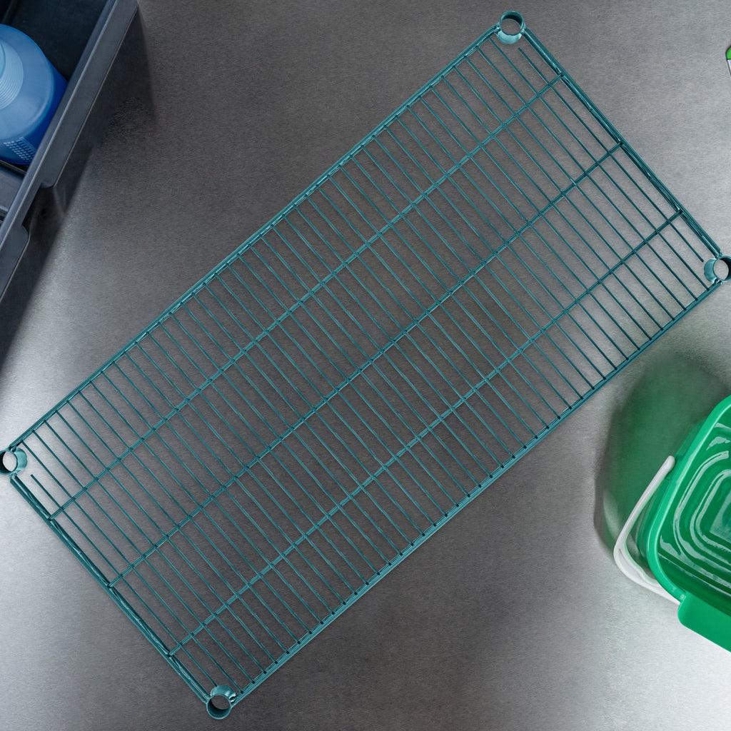 Chef 101 NSF Green Epoxy Shelf - Corrosion-Resistant - 18" x 36" - 4 count box