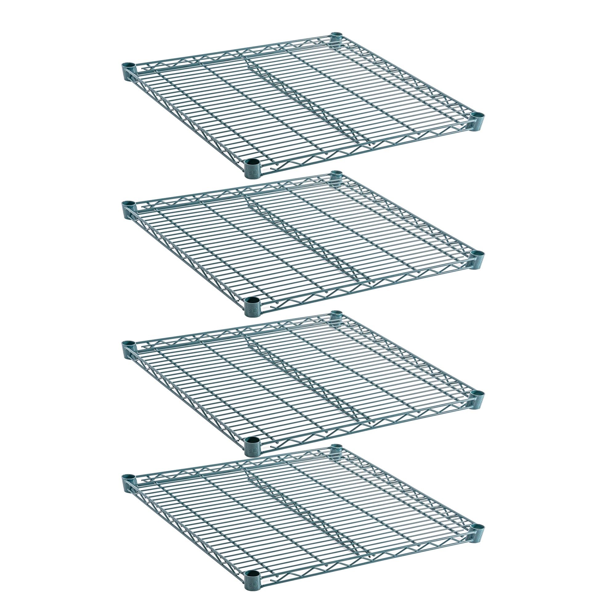 Chef 101 NSF Green Epoxy Shelf - Corrosion-Resistant - 24" x 24" - 4 count box