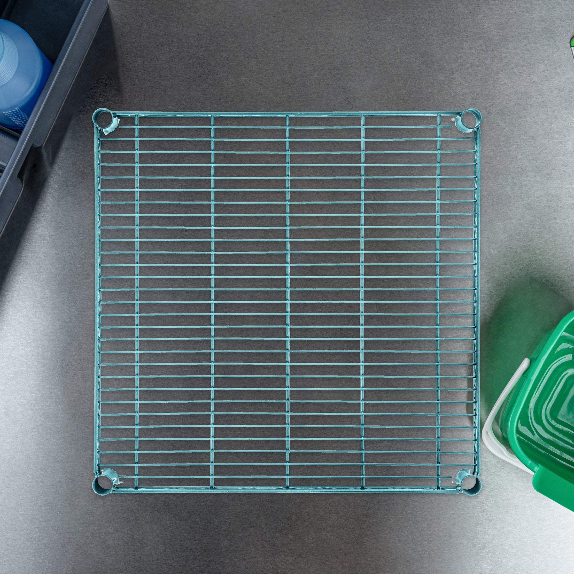 Chef 101 NSF Green Epoxy Shelf - Corrosion-Resistant - 24" x 24" - 4 count box