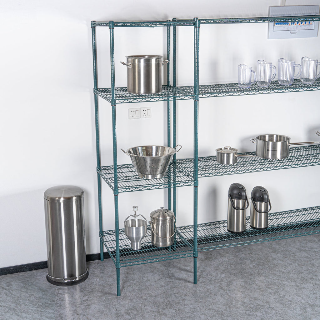 Chef 101 NSF Green Epoxy Shelf - Corrosion-Resistant - 24" x 24" - 4 count box