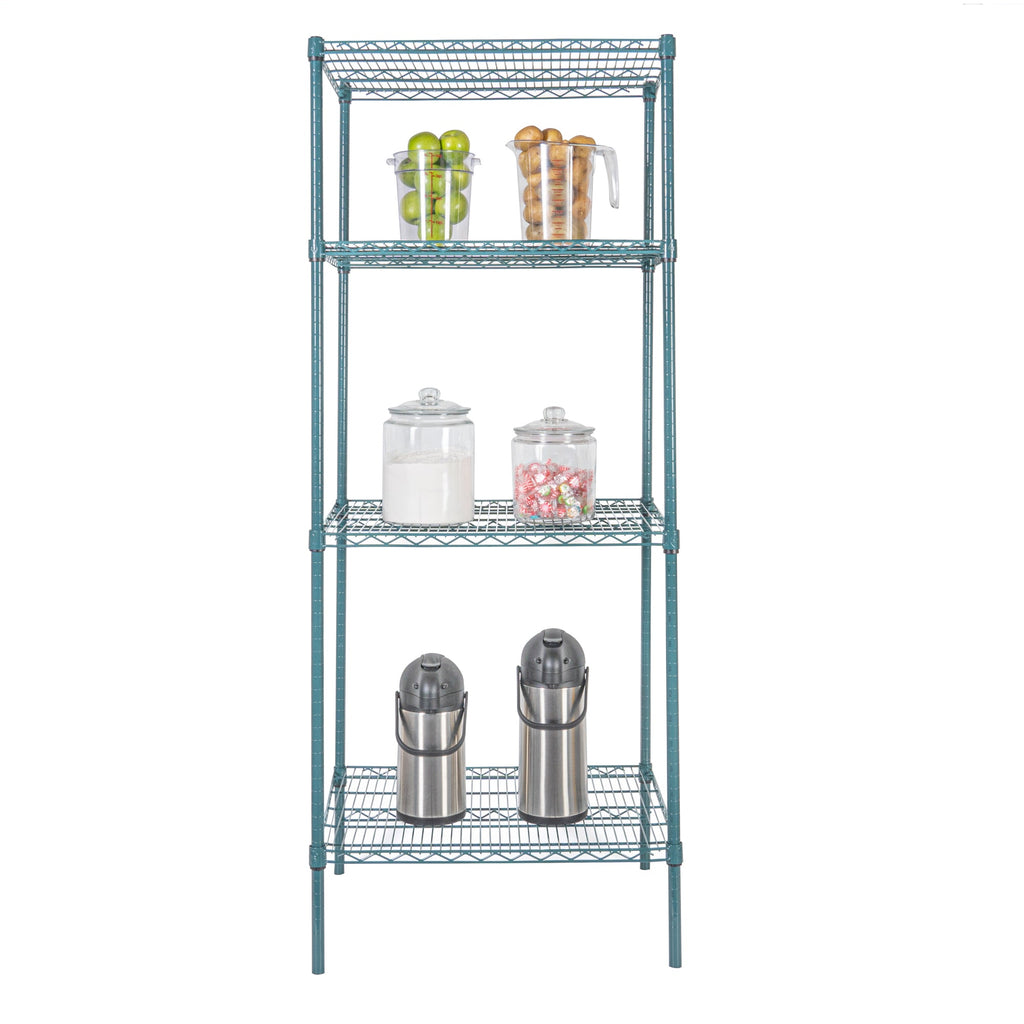 Chef 101 NSF Green Epoxy Shelf - Corrosion-Resistant - 24" x 30" - 4 count box