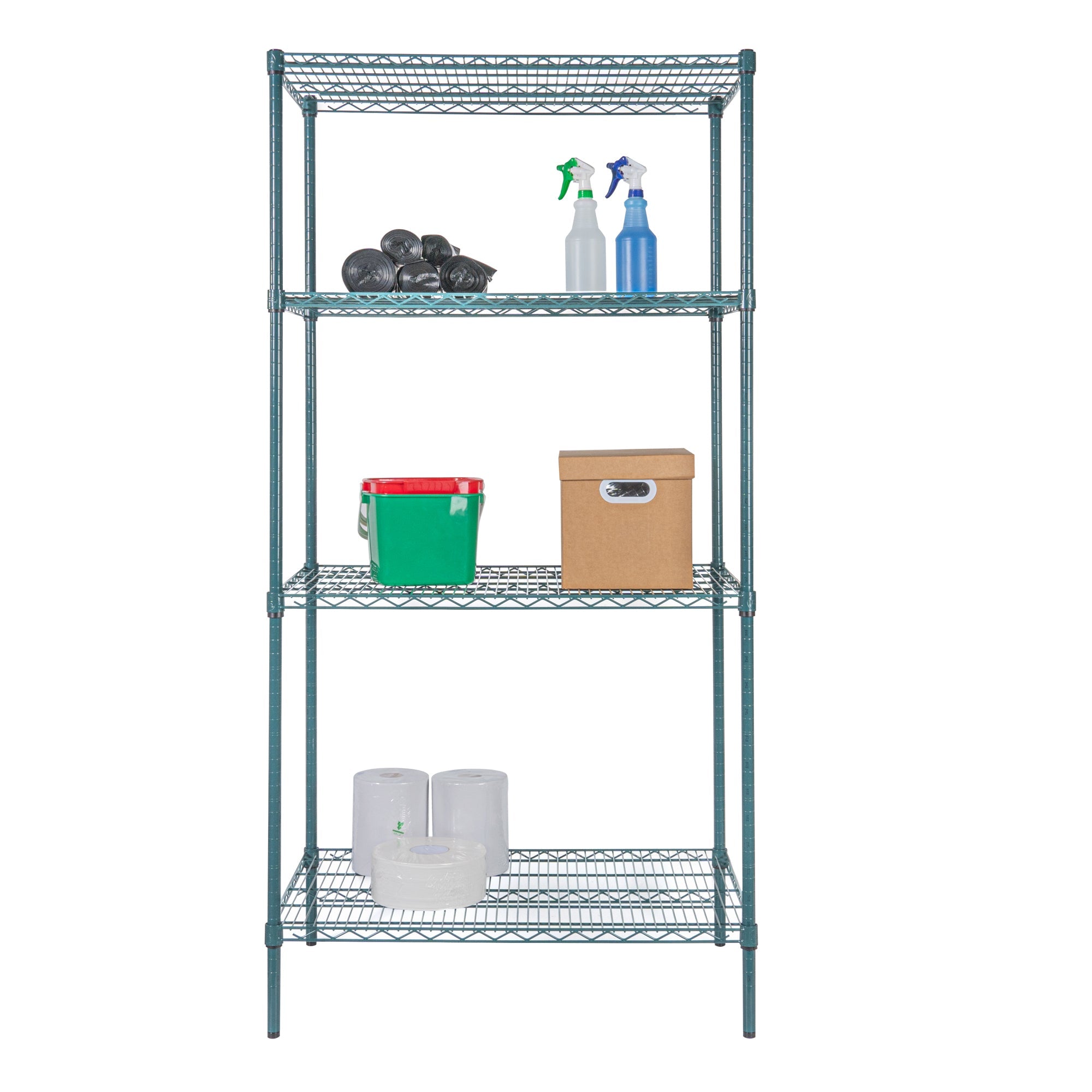 Chef 101 NSF Green Epoxy Shelf - Corrosion-Resistant - 24" x 36" - 4 count box
