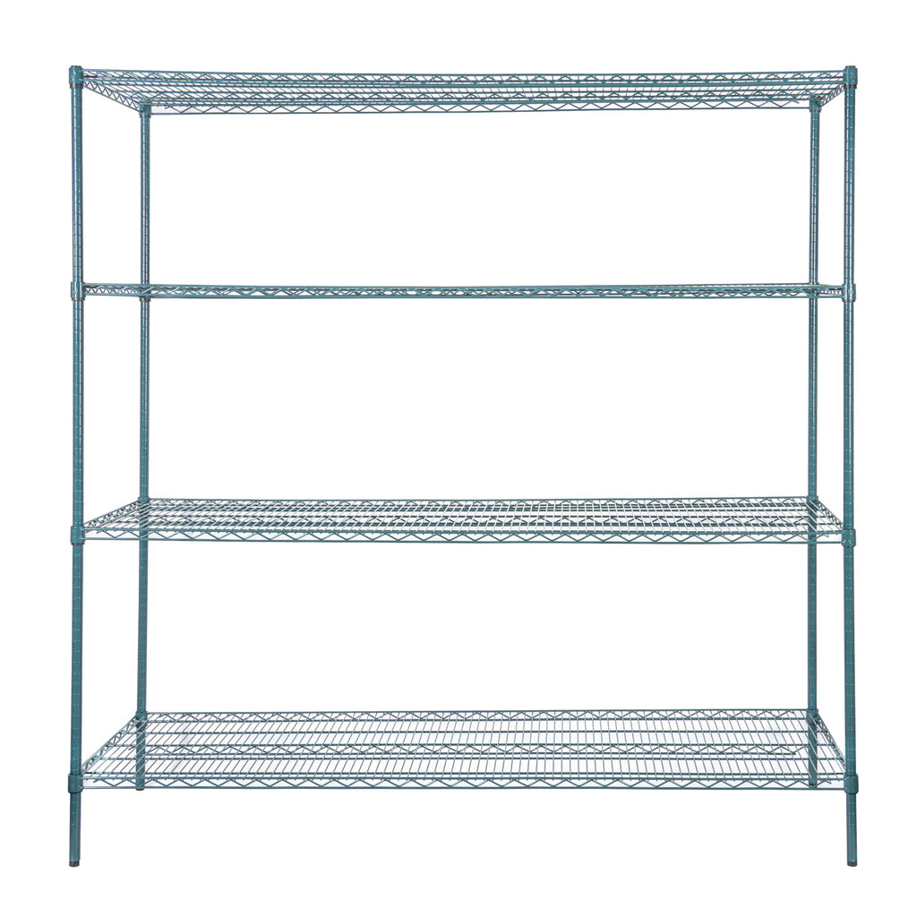 Chef 101 NSF Green Epoxy Shelf - Corrosion-Resistant - 24" x 72" - 4 count box
